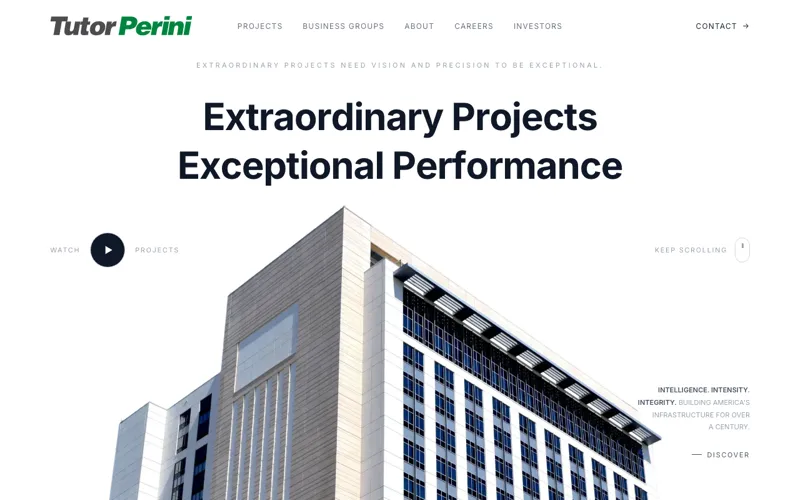 Tutor Perini Corporation website
